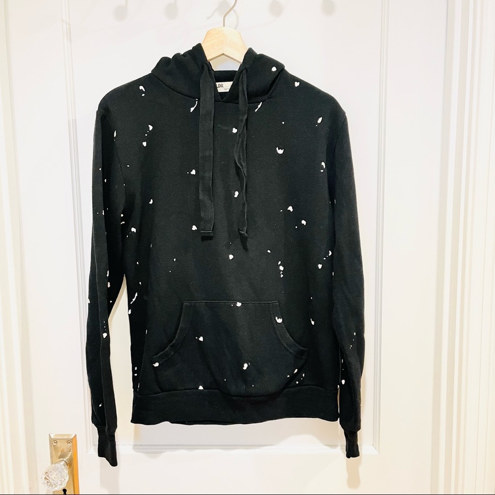 ⭐️ CHRLDR Black Hooded Sweatshirt Splatter Print S
